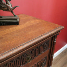 Load image into Gallery viewer, x SOLD Antique French Chest of Drawers, French Oak and Brass Carved Hall Chest Cabinet B10882
