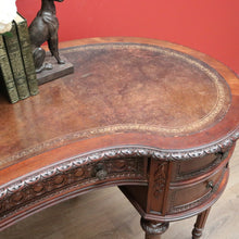 Load image into Gallery viewer, x SOLD Antique French Desk, Walnut and Leather Ladies Desk, Kidney Shaped Office Desk B10643
