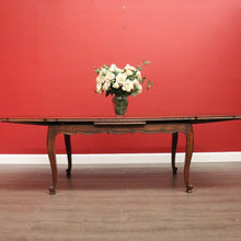Load image into Gallery viewer, x SOLD Antique French Oak 2 Leaf Extension Dining Table Parquetry Top Kitchen Table. B10335
