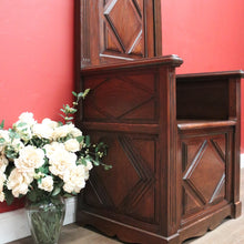 Load image into Gallery viewer, x SOLD Antique French Armchair, Priests Chair, Gothic Church Entry Foyer Chair B11086
