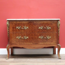 Load image into Gallery viewer, x SOLD Antique French Chest of Drawers, Walnut and Marble 2 Drawer Hall Cabinet Chest B10548
