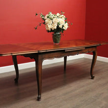 Load image into Gallery viewer, x SOLD Antique French Oak 2 Leaf Extension Dining Table Parquetry Top Kitchen Table. B10335
