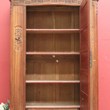 Load image into Gallery viewer, x SOLD Antique French Armoire, French Walnut Linen Press, Hall Cabinet Bevelled Mirror B10830
