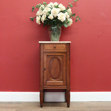 Load image into Gallery viewer, Antique French Walnut and Onyx Top Bedside Cabinet, Lamp, Side or Bedside Table B10906
