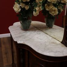 Load image into Gallery viewer, x SOLD Antique English Credenza, or Marble Top , Mirror Back Sideboard or Hall Cabinet
