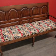Load image into Gallery viewer, x SOLD Antique Georgian Oak Settle, Hall Chair, English Oak Bench Seat or Arm Chair. B9673
