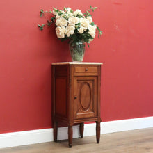 Load image into Gallery viewer, x SOLD Antique French Walnut and Onyx Top Bedside Cabinet, Lamp, Side or Bedside Table B10906
