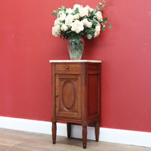 Load image into Gallery viewer, x SOLD Antique French Walnut and Onyx Top Bedside Cabinet, Lamp, Side or Bedside Table B10906
