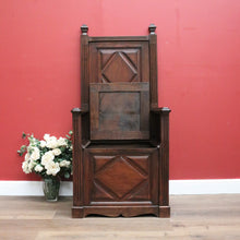Load image into Gallery viewer, x SOLD Antique French Armchair, Priests Chair, Gothic Church Entry Foyer Chair B11086
