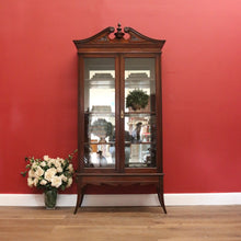Load image into Gallery viewer, Antique English Mahogany China Cabinet, Bookcase, 2 Door Hall Cabinet Cupboard B10994
