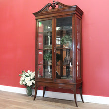 Load image into Gallery viewer, x SOLD Antique English Mahogany China Cabinet, Bookcase, 2 Door Hall Cabinet Cupboard B10994
