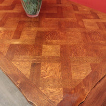 Load image into Gallery viewer, x SOLD Antique French Oak 2 Leaf Extension Dining Table Parquetry Top Kitchen Table. B10335
