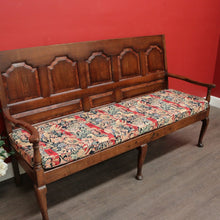 Load image into Gallery viewer, x SOLD Antique Georgian Oak Settle, Hall Chair, English Oak Bench Seat or Arm Chair. B9673

