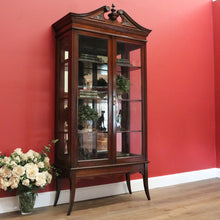 Load image into Gallery viewer, x SOLD Antique English Mahogany China Cabinet, Bookcase, 2 Door Hall Cabinet Cupboard B10994
