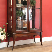 Load image into Gallery viewer, x SOLD Antique English Mahogany China Cabinet, Bookcase, 2 Door Hall Cabinet Cupboard B10994
