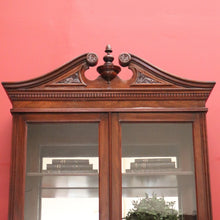 Load image into Gallery viewer, x SOLD Antique English Mahogany China Cabinet, Bookcase, 2 Door Hall Cabinet Cupboard B10994
