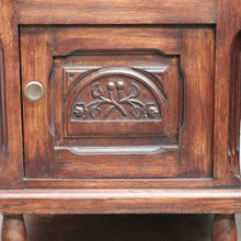 Load image into Gallery viewer, x SOLD Pair of French Bedside Tables, Antique French Oak and Marble Lamp Table Bedsides B10150
