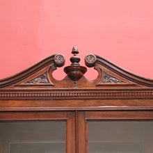 Load image into Gallery viewer, x SOLD Antique English Mahogany China Cabinet, Bookcase, 2 Door Hall Cabinet Cupboard B10994
