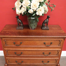 Load image into Gallery viewer, x SOLD Vintage French Chest of Drawers, Hall Cabinet Lamp Side Cupboard with 3 Drawers B10208
