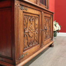 Load image into Gallery viewer, x SOLD Antique French China Cabinet, French Oak and Glass Display Cabinet Bookcase B10295
