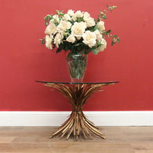 Load image into Gallery viewer, Vintage Coco Chanel, Sheath of Wheat Glass Top Table, Coffee Table, Lamp Table B10578
