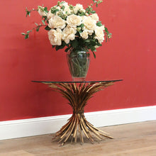 Load image into Gallery viewer, x SOLD Vintage Coco Chanel, Sheath of Wheat Glass Top Table, Coffee Table, Lamp Table B10578
