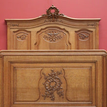 Load image into Gallery viewer, x SOLD Antique French Walnut Bed Frame, includes Head Board Curved Foot Side Rails B10300
