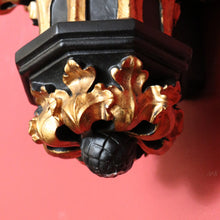 Load image into Gallery viewer, x SOLD Antique French Church Wall Sconce, Black and Gilt Wall Bracket, Statue Holder #1 B10462
