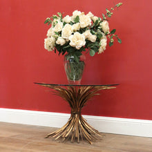 Load image into Gallery viewer, x SOLD Vintage Coco Chanel, Sheath of Wheat Glass Top Table, Coffee Table, Lamp Table B10578
