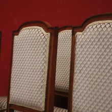 Load image into Gallery viewer, x SOLD Set of 8 Antique French Dining Chairs or Kitchen Chairs, Fabric Backs and Seats. B10516
