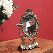 Load image into Gallery viewer, x SOLD Antique French Boudoir Mirror, Antique Brass Dressing Table Mirror Vanity Mirror B10756
