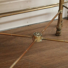 Load image into Gallery viewer, x SOLD Nesting Tables, Set of Three Vintage Italian Brass and Glass Faux Bamboo Tables B11236
