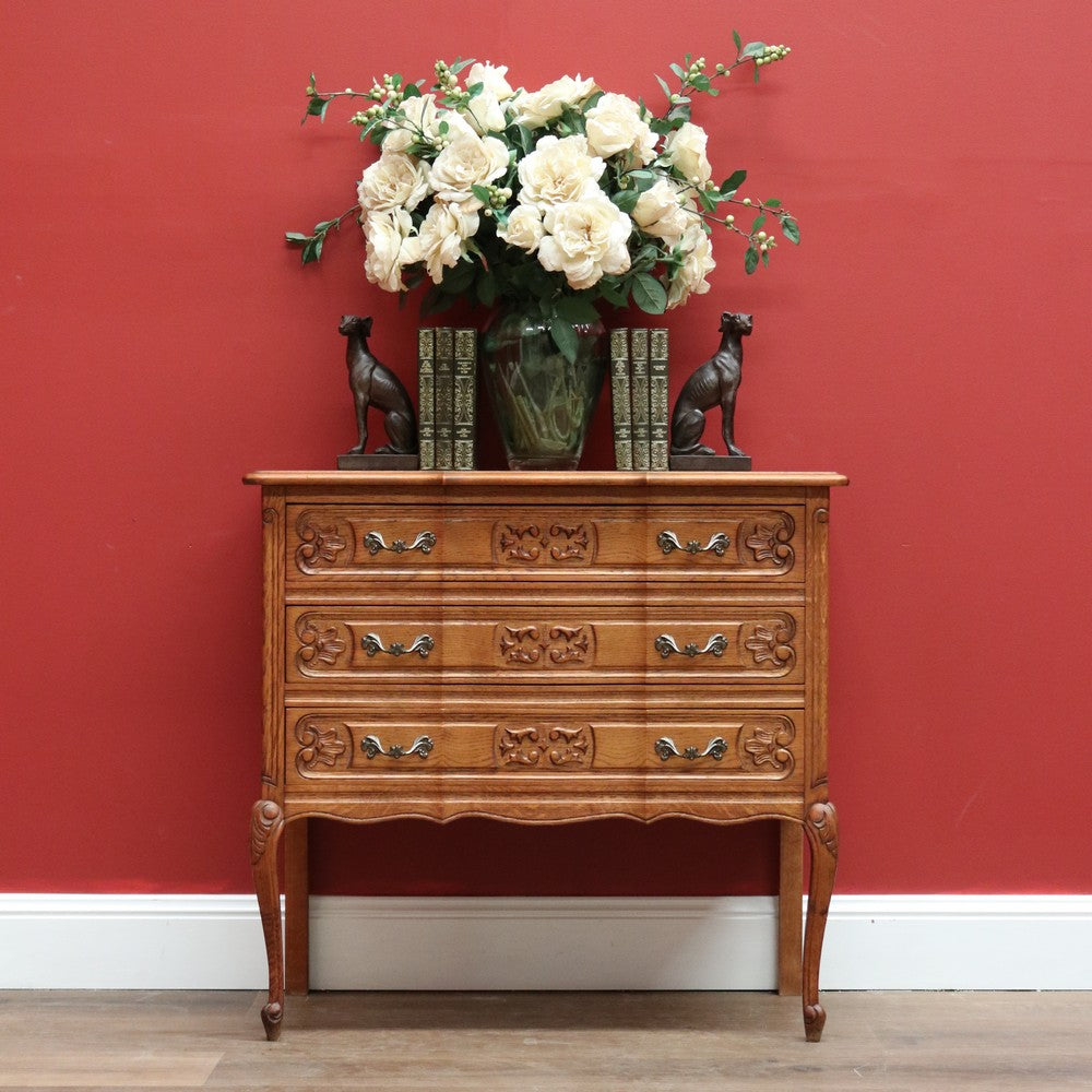 Vintage French Chest of Drawers, Lamp Side Cabinet, Hall Cupboard, Entry Chest B10149