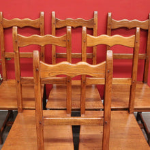 Load image into Gallery viewer, x SOLD Set of 6 Dining Chairs, Antique French Country Farmhouse Dining Kitchen Chairs B10483
