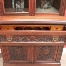 Load image into Gallery viewer, x SOLD Antique English Walnut Secretaire Bookcase, Antique Bookcase Bureau Desk B10999
