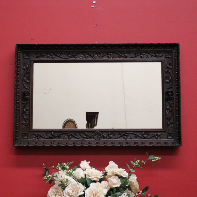 Mirror, Antique French Brittany Wall Mirror, Vanity Hall Mirror in Oak Timbers B10543
