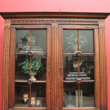 Load image into Gallery viewer, x SOLD Antique French China Cabinet, French Oak and Glass Display Cabinet Bookcase B10295
