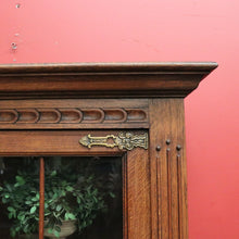 Load image into Gallery viewer, x SOLD Antique French China Cabinet, French Oak and Glass Display Cabinet Bookcase B10295

