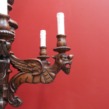 Load image into Gallery viewer, X SOLD Antique French Walnut Six Branch Chandelier, Light Ceiling Light, Pendant Light B10751
