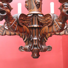 Load image into Gallery viewer, X SOLD Antique French Walnut Six Branch Chandelier, Light Ceiling Light, Pendant Light B10751
