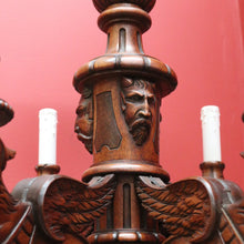 Load image into Gallery viewer, X SOLD Antique French Walnut Six Branch Chandelier, Light Ceiling Light, Pendant Light B10751
