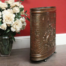 Load image into Gallery viewer, x SOLD Antique French Umbrella Holder, Copper Tavern Scene Walking Stick Cane Holder. B10133
