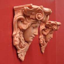 Load image into Gallery viewer, x SOLD Pair of Art Nouveau French Wall Consoles or Cornice Pieces, Female Wall Sconces. B9996
