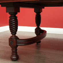 Load image into Gallery viewer, x SOLD Antique French Mahogany Dining Table, Kitchen Table with 3 Extension Leaves. B9874
