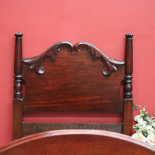 Load image into Gallery viewer, x SOLD Antique Australian Cedar Single Carved Bed, Head, Foot and rails B10733
