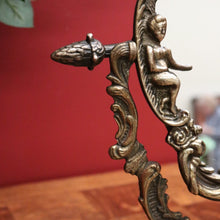 Load image into Gallery viewer, x SOLD Antique French Boudoir Mirror, Antique Brass Dressing Table Mirror Vanity Mirror B10756
