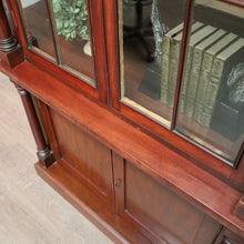 Load image into Gallery viewer, x SOLD Antique English Mahogany Bookcase, 2 Section Bookcase with Cabinet Below. B10383

