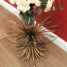 Load image into Gallery viewer, x SOLD Vintage Coco Chanel, Sheath of Wheat Glass Top Table, Coffee Table, Lamp Table B10578
