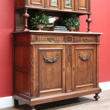 Load image into Gallery viewer, x SOLD - Antique French Sideboard, 2 Height China Cabinet Bookcases Oak Buffet, Cabinet B10542
