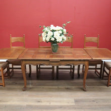Load image into Gallery viewer, x SOLD Antique French Dining Table, Antique French Oak Two Leaf Extension Kitchen Table B11092
